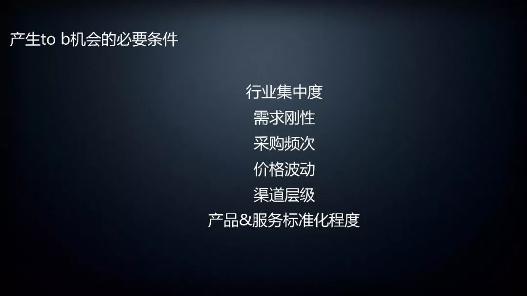 產生to B機會的必要條件 產生to B機會的必要條件