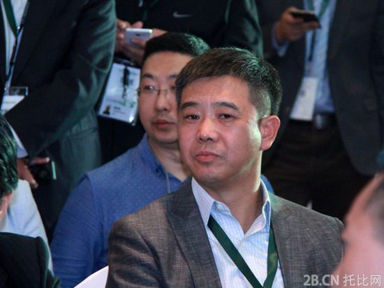 &ldquo;2015中國綠公司年會(huì)&rdquo;于4月20日在沈陽舉行。上圖為廣州尚品宅配家居股份有限公司董事長(zhǎng)李連柱。(圖片來源：新浪財(cái)經(jīng) 劉海偉 攝)